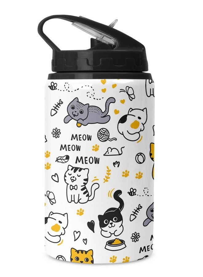 Trendoprint Printed Aluminium Sipper Water Bottle With Lid & Straw 750Ml For Gym, Yoga, Kids, Boys, Girls, Brother, Sister, Babies, Baby, Workout, Adults (Wb505) - Multicolor - Image 1